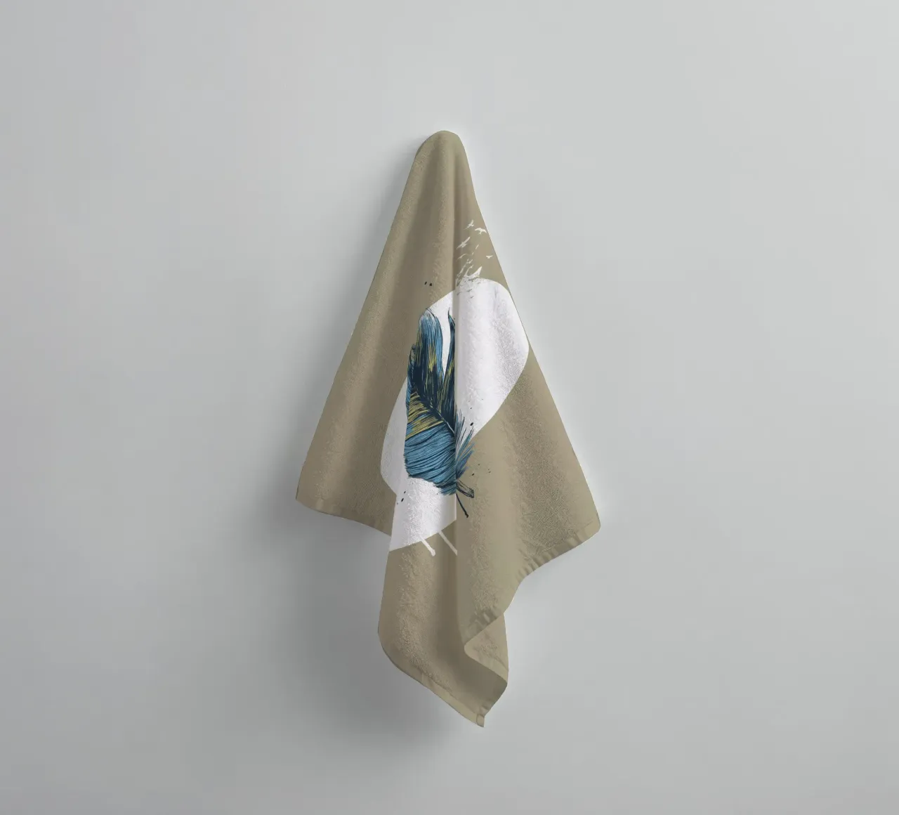 Feather in a circle III towel by Balazs Solti