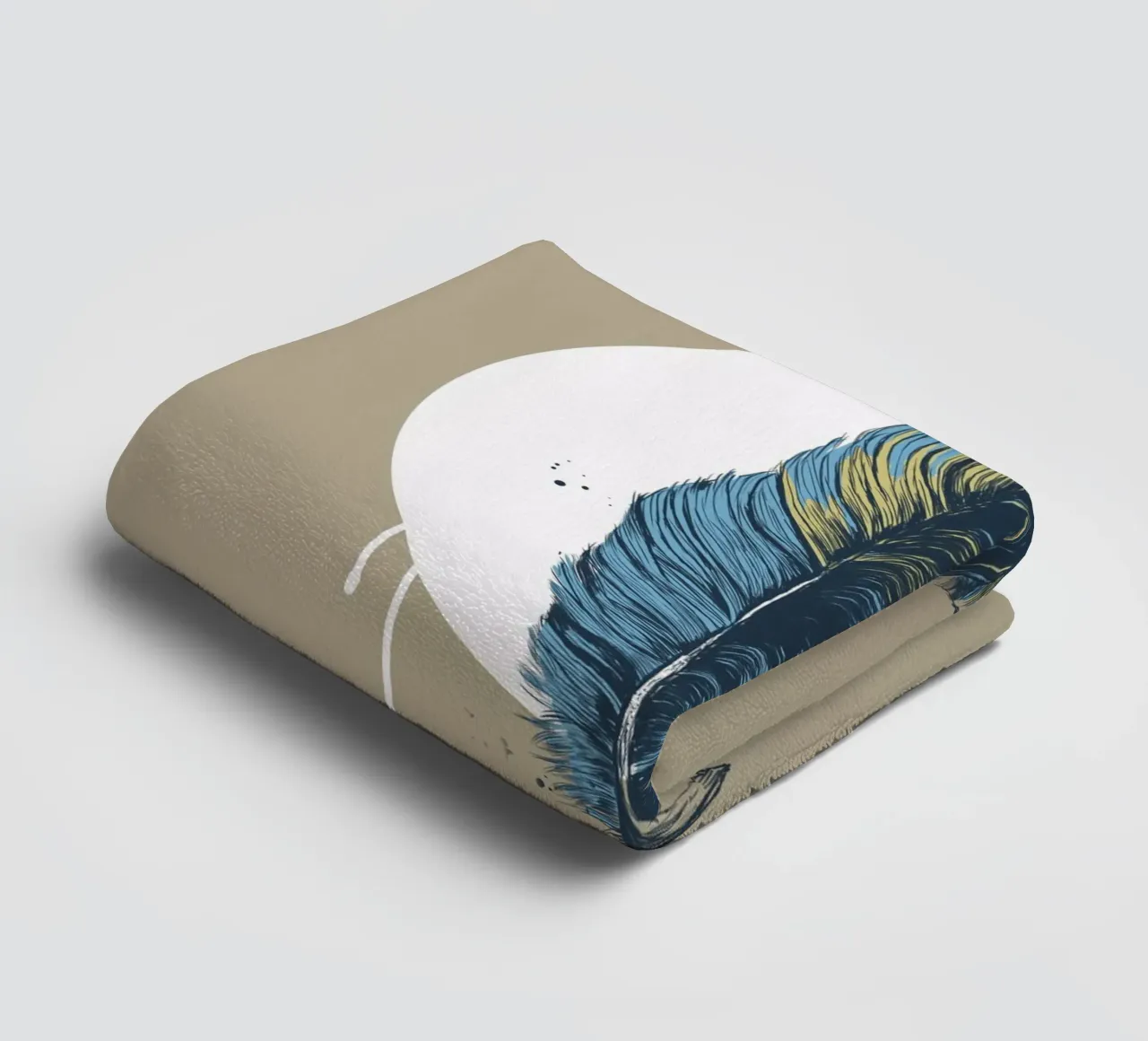 Feather in a circle III asciugamano da bagno da Balazs Solti