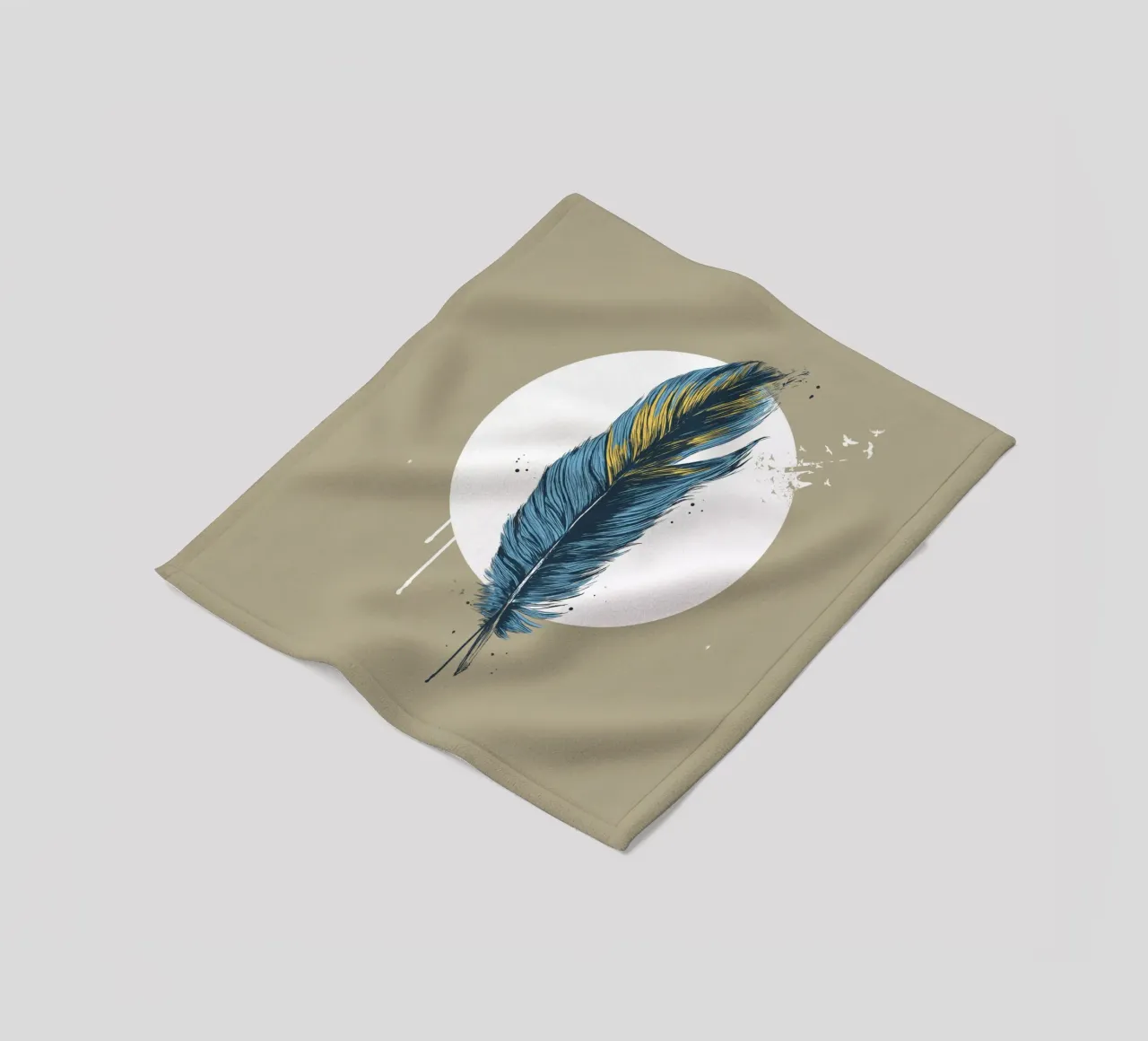 Feather in a circle III coperta in pile da Balazs Solti