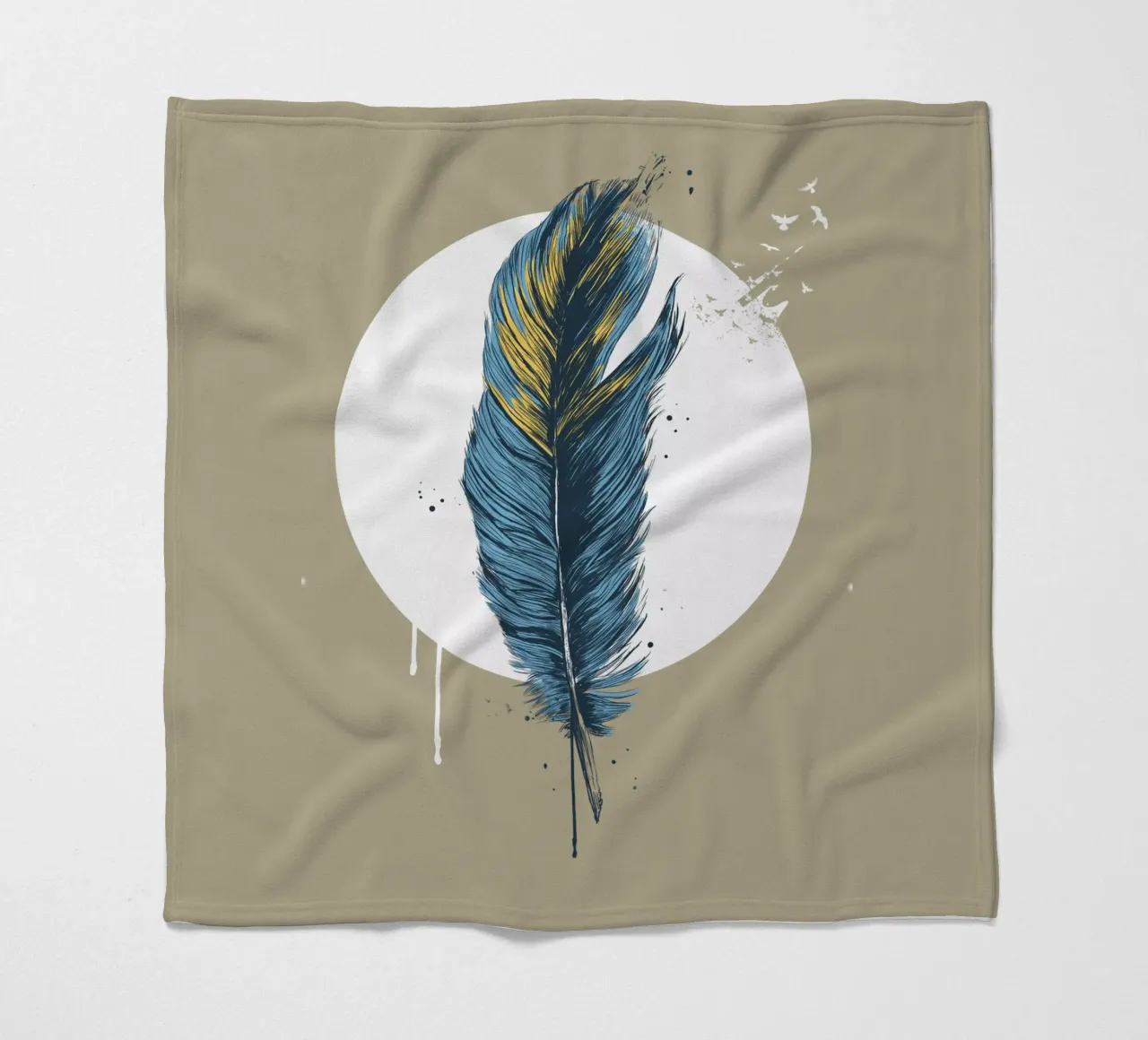 Feather in a circle III coperta in pile da Balazs Solti