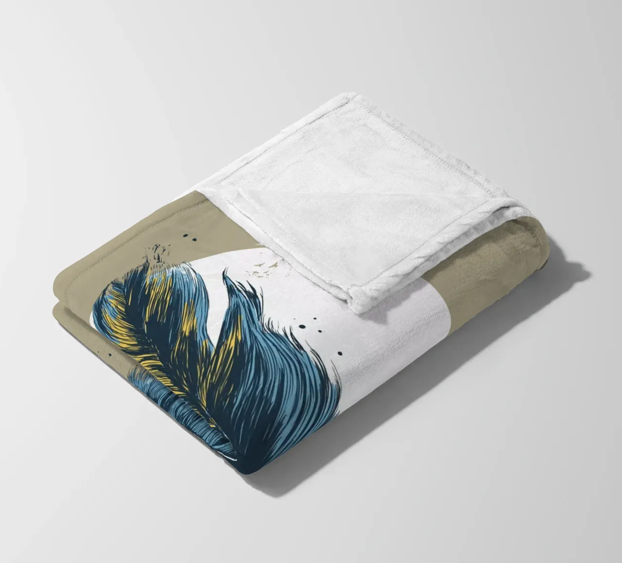 Feather in a circle III coperta in pile da Balazs Solti