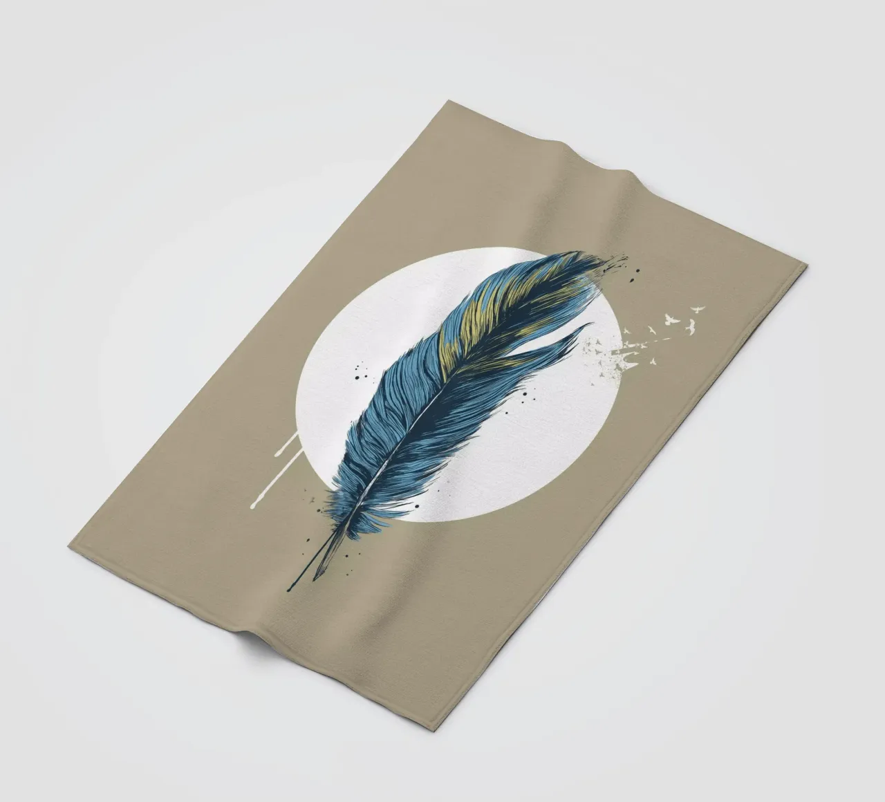 Feather in a circle III coperta in pile da Balazs Solti