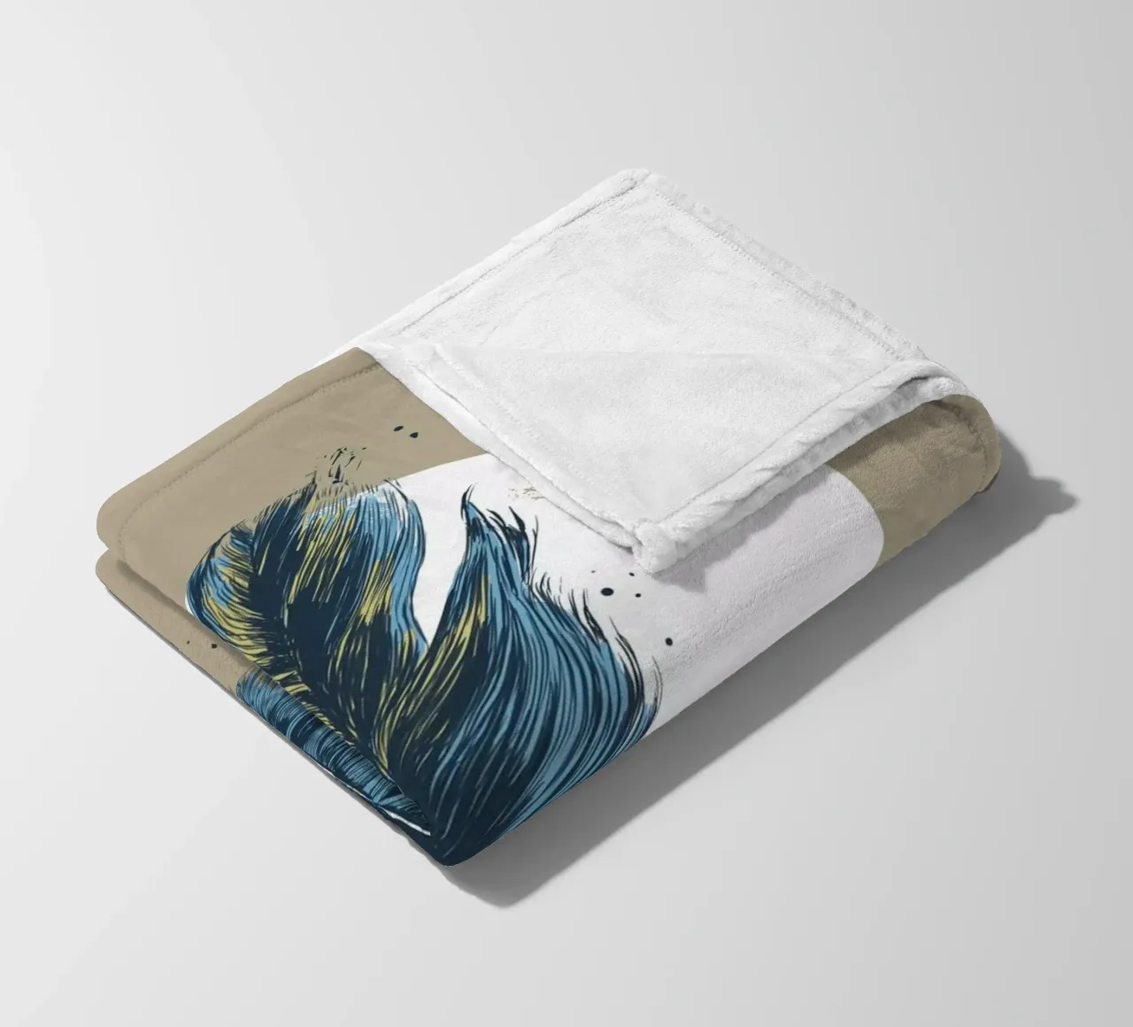 Feather in a circle III coperta in pile da Balazs Solti