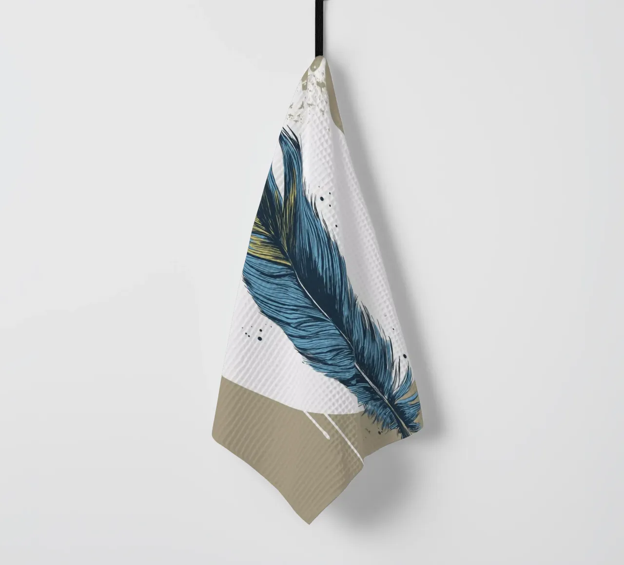 Feather in a circle III canovaccio da cucina da Balazs Solti