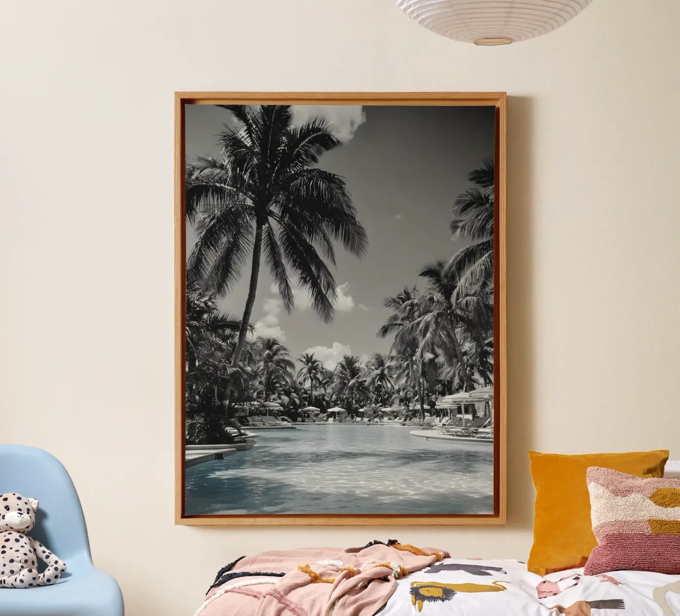 Retro Poolside canvas by Mononoir