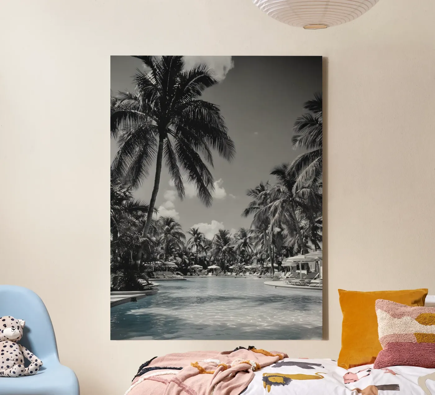 Retro Poolside canvas by Mononoir