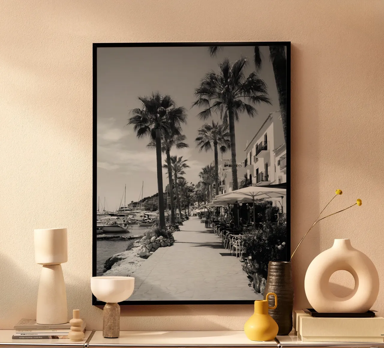 Ibiza Promenade poster con telaio in alluminio da Mononoir