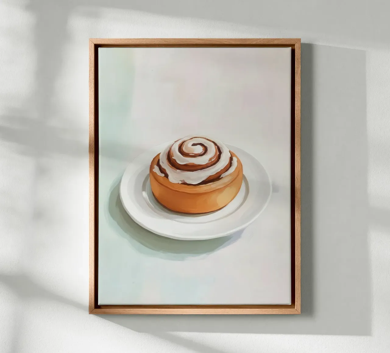 Cinnamon Roll Painting tela con Cornice a cassetta da Attaboy Dsgn