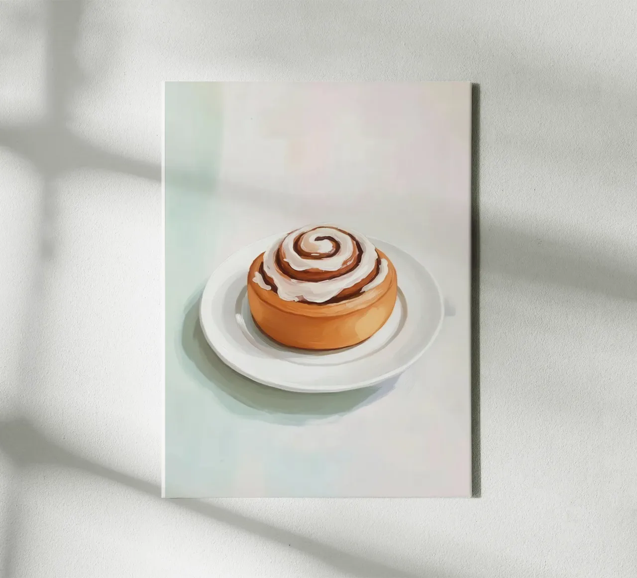 Cinnamon Roll Painting tela con Cornice a cassetta da Attaboy Dsgn