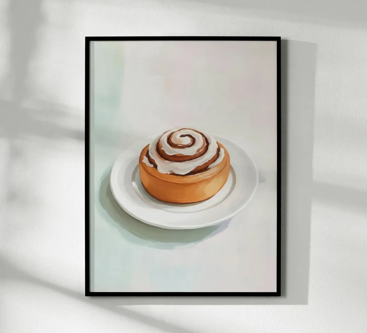 Cinnamon Roll Painting poster con telaio in plastica da Attaboy Dsgn