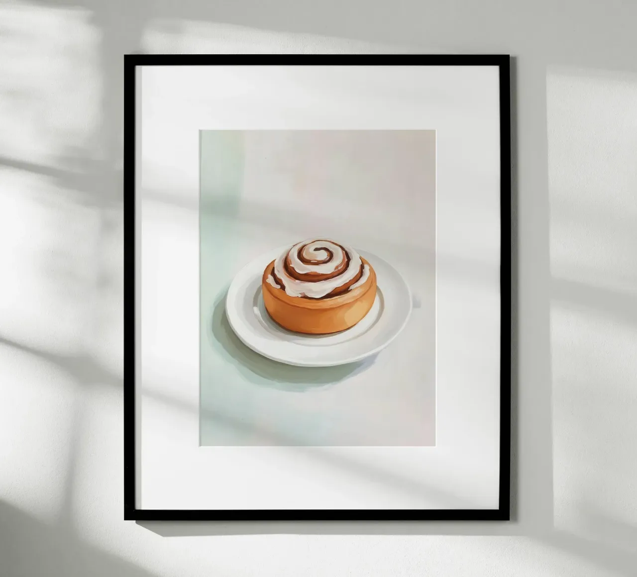 Cinnamon Roll Painting poster con telaio in plastica da Attaboy Dsgn