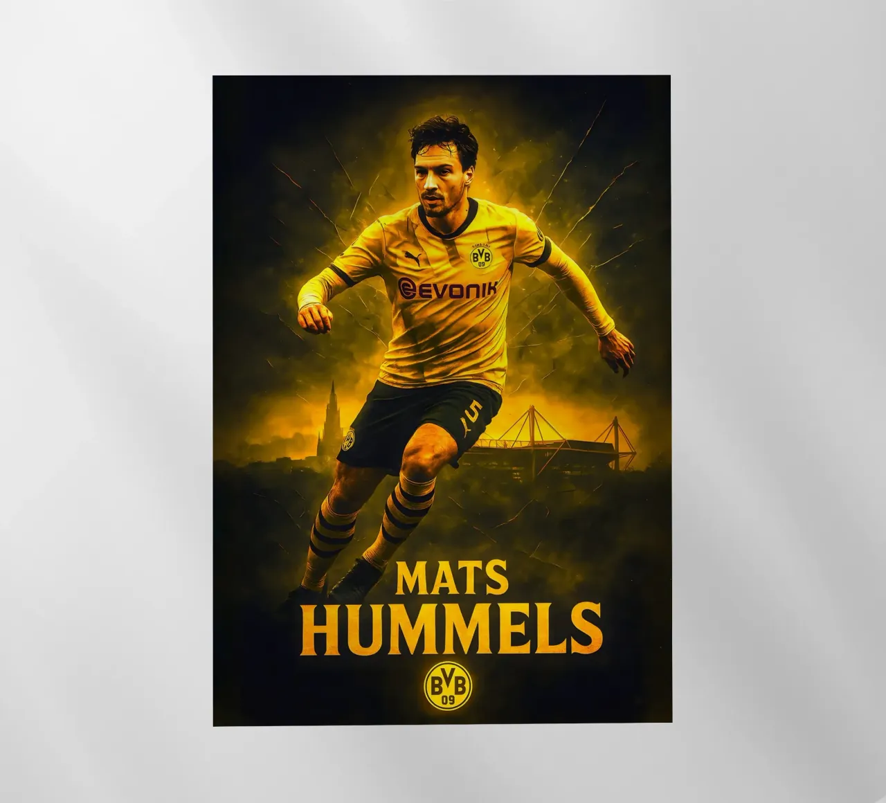 Mats Hummels pellicola backlit da Cyberpunk Canvas