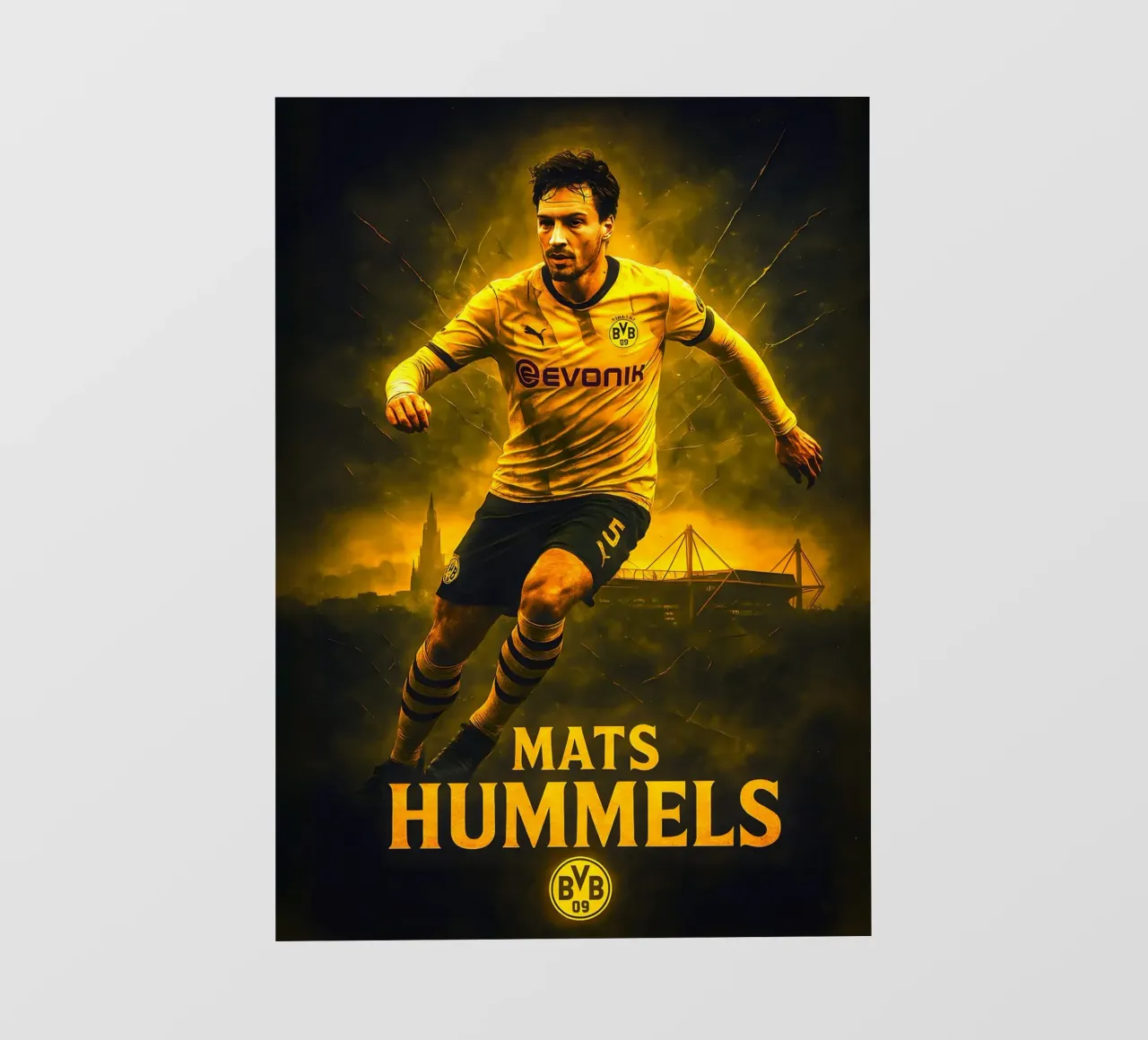 Mats Hummels pellicola backlit da Cyberpunk Canvas