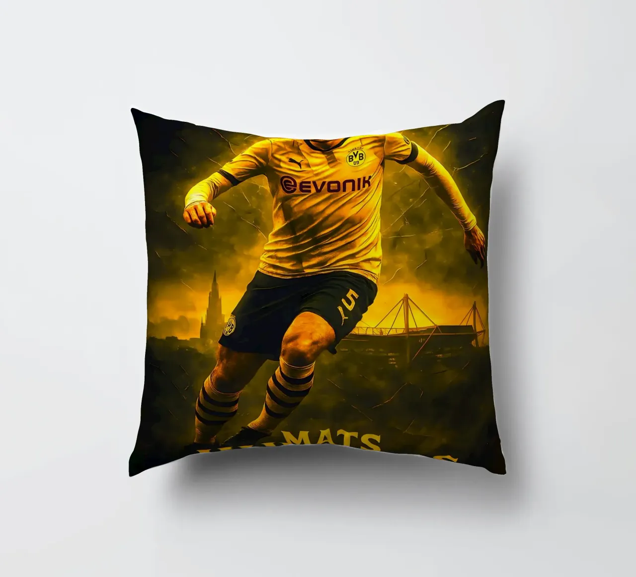Mats Hummels cuscino da Cyberpunk Canvas