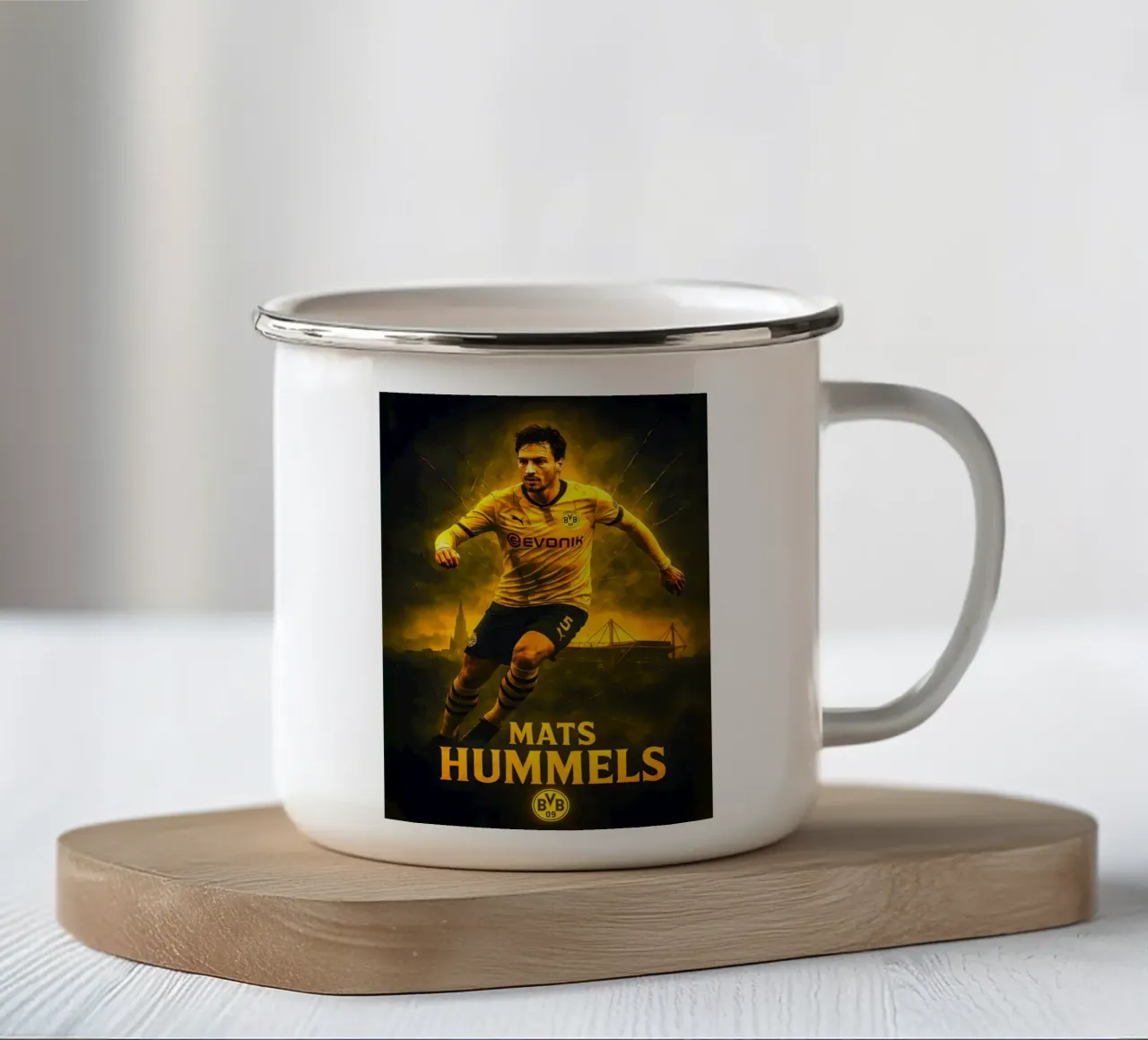 Mats Hummels tazza in smalto da Cyberpunk Canvas
