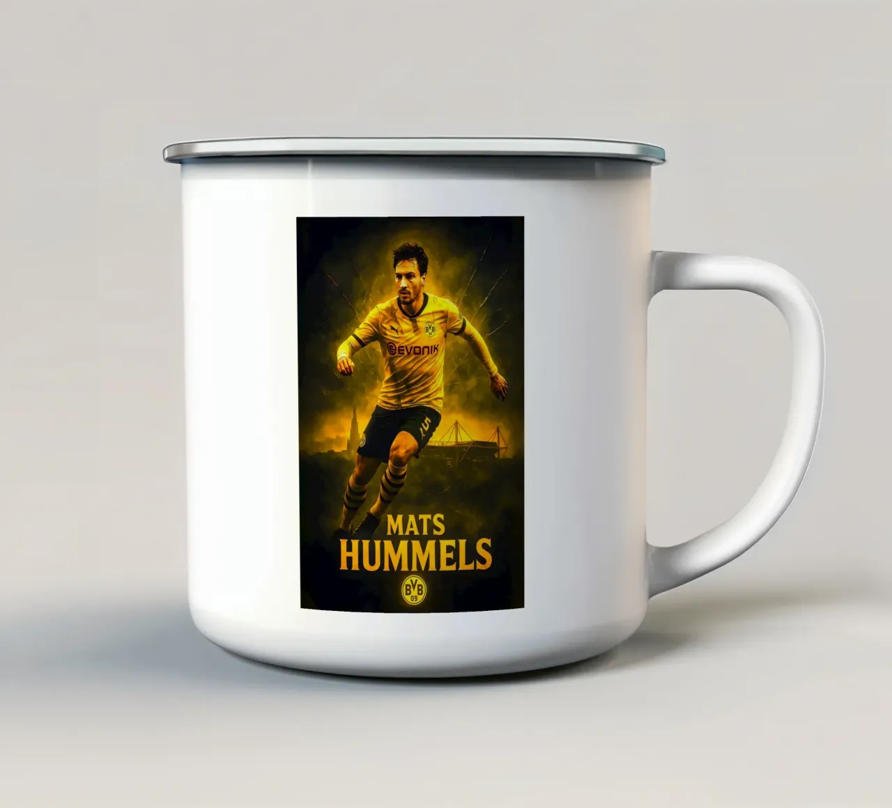 Mats Hummels tazza in smalto da Cyberpunk Canvas