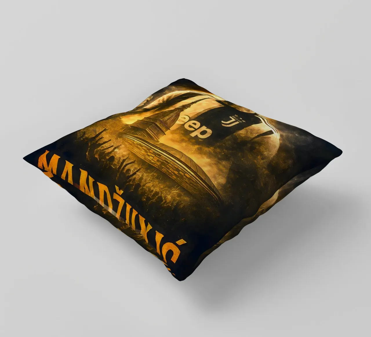 Mario Mandzukic cuscino da Cyberpunk Canvas