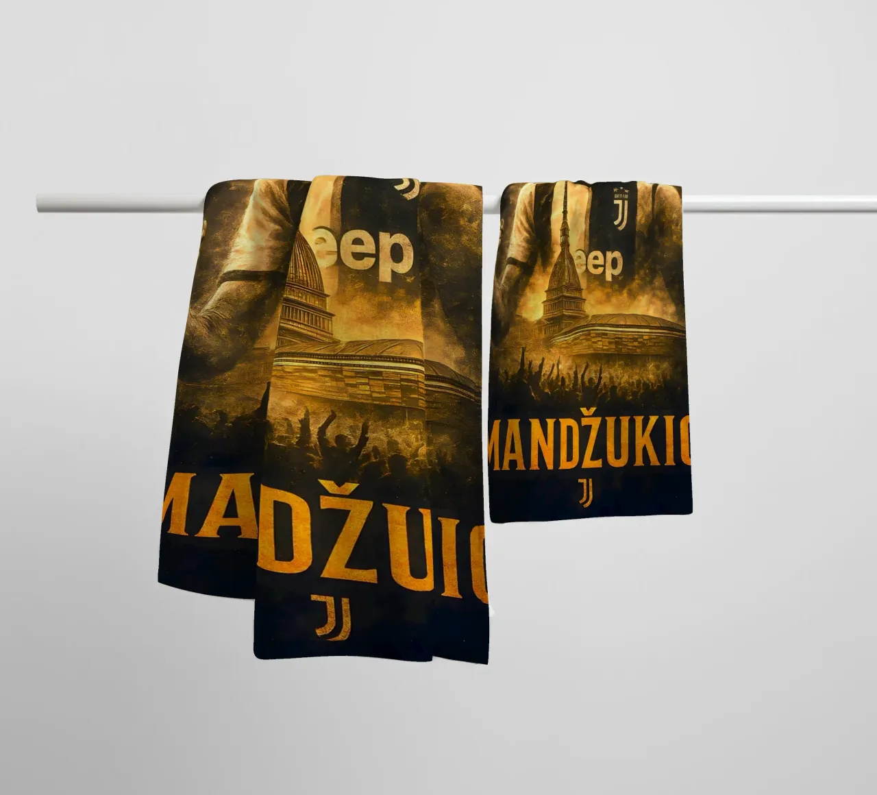 Mario Mandzukic asciugamano da bagno da Cyberpunk Canvas