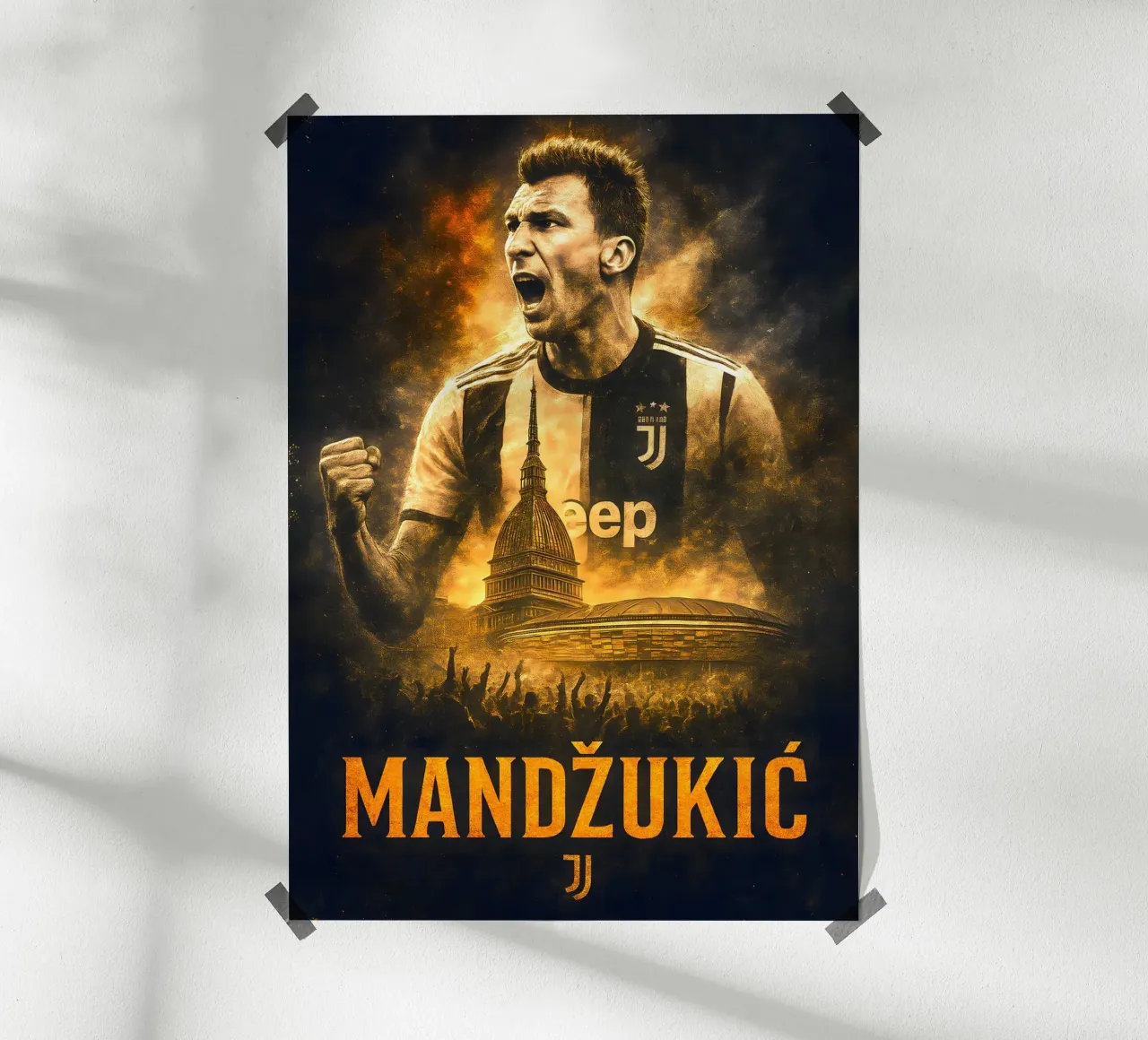Mario Mandzukic poster da Cyberpunk Canvas