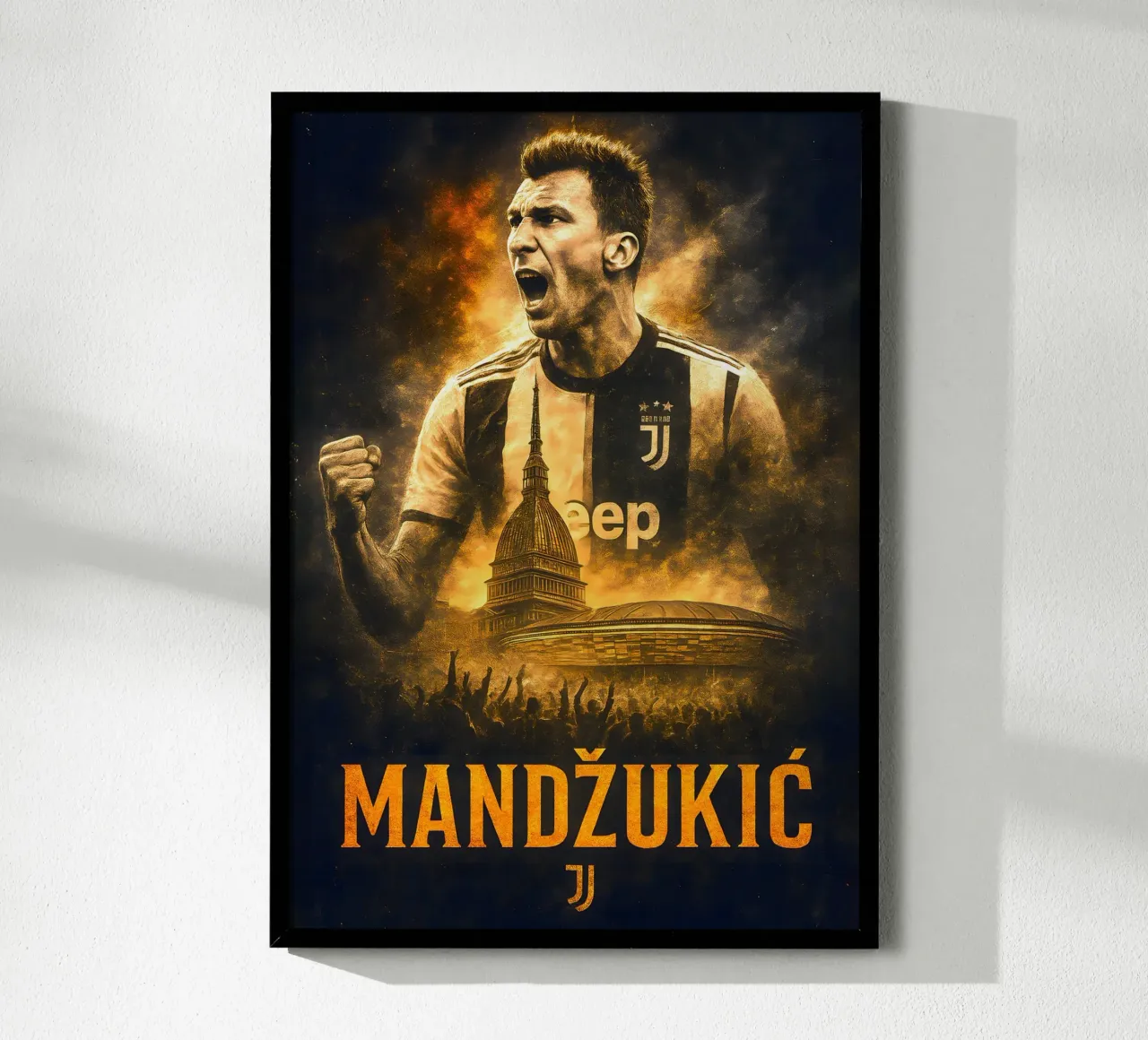 Mario Mandzukic poster da Cyberpunk Canvas