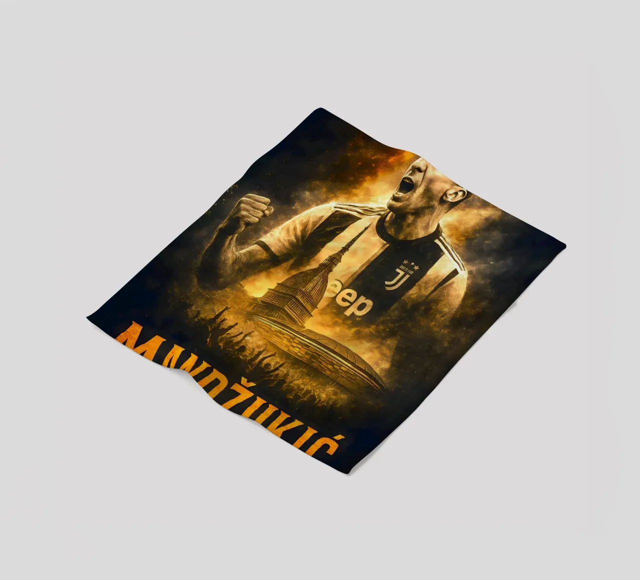 Mario Mandzukic coperta in pile da Cyberpunk Canvas