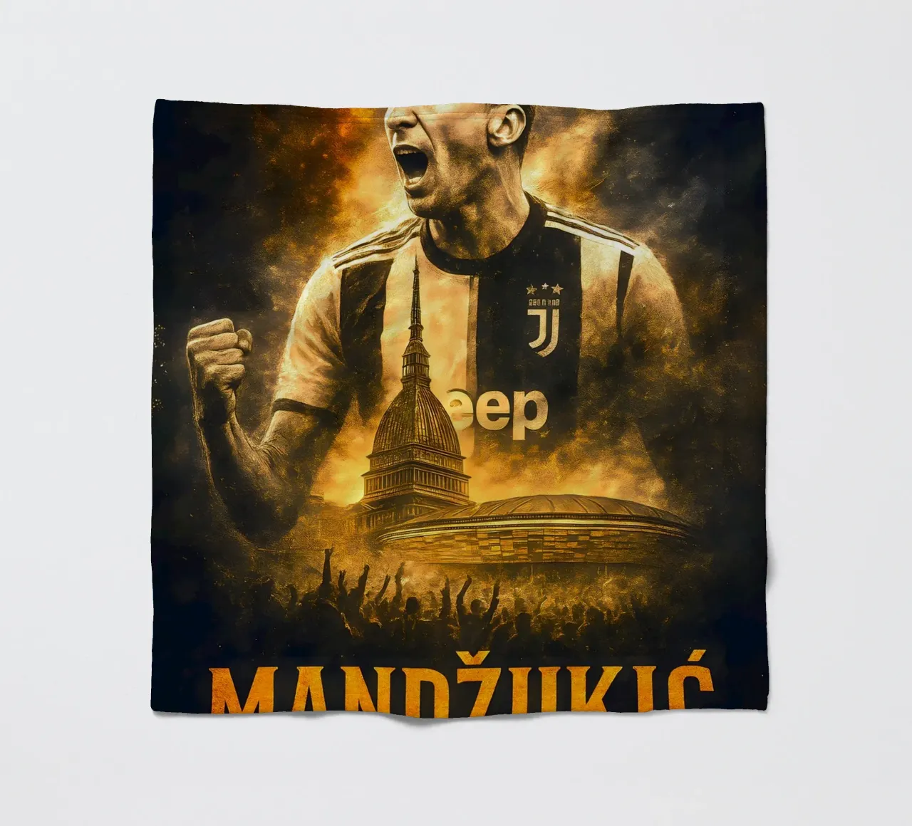 Mario Mandzukic coperta in pile da Cyberpunk Canvas