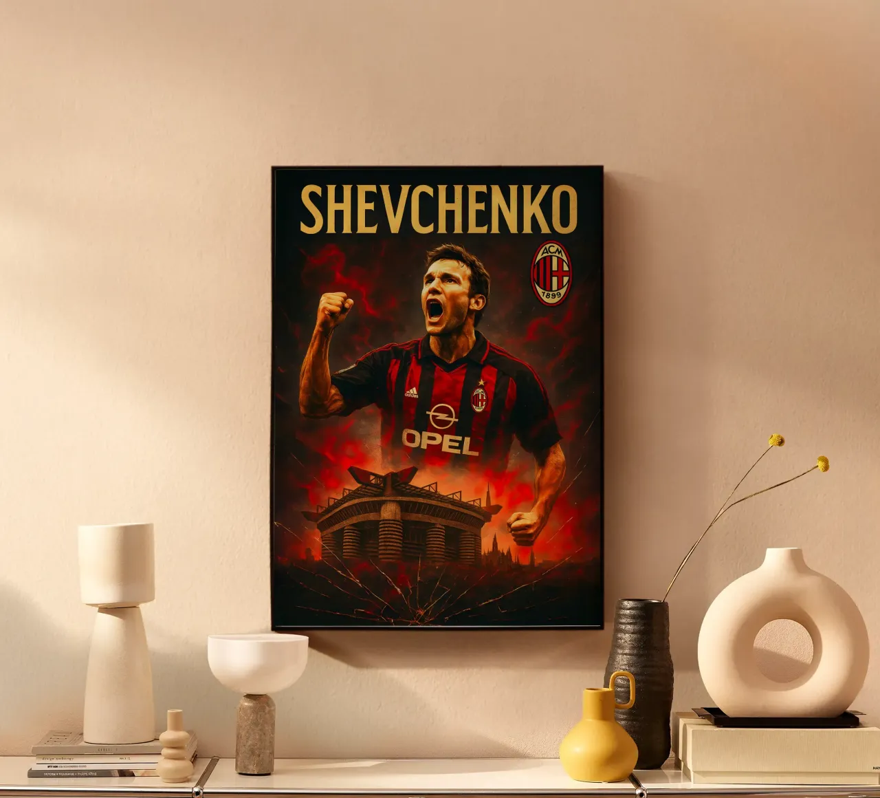 Andriy Shevchenko alluminio dibond da Cyberpunk Canvas