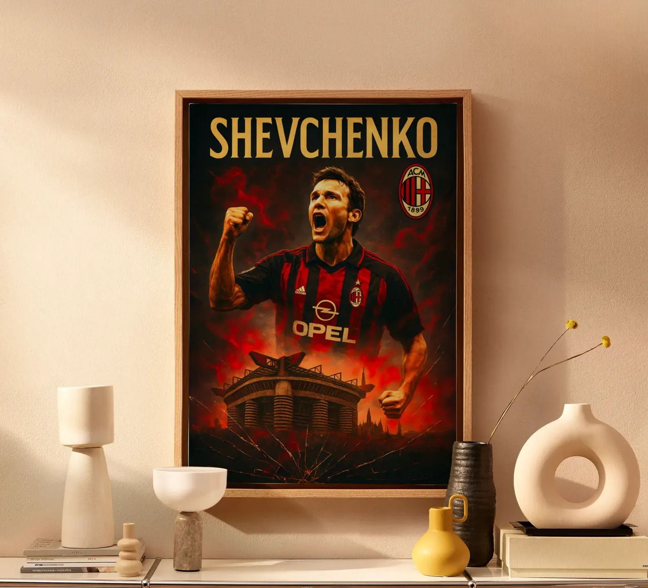 Andriy Shevchenko canvas with Floater frame by Cyberpunk Canvas