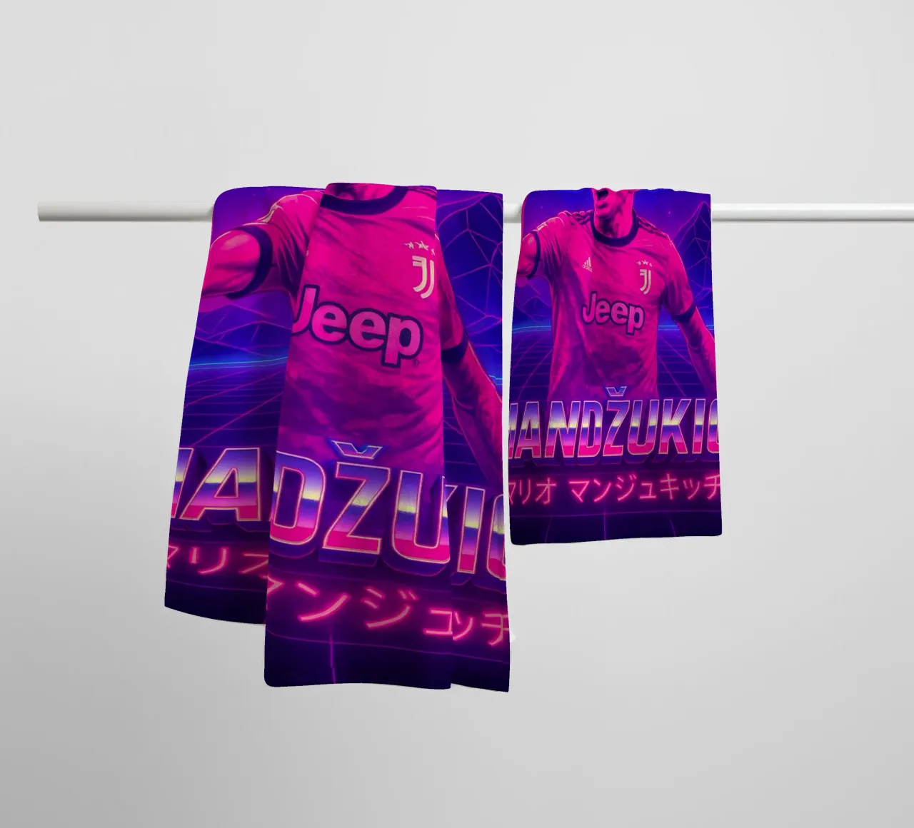 Mario Mandzukic asciugamano da bagno da Cyberpunk Canvas