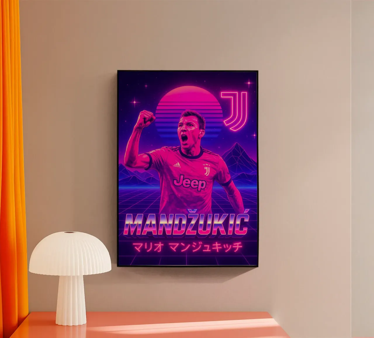 Mario Mandzukic plexiglass da Cyberpunk Canvas