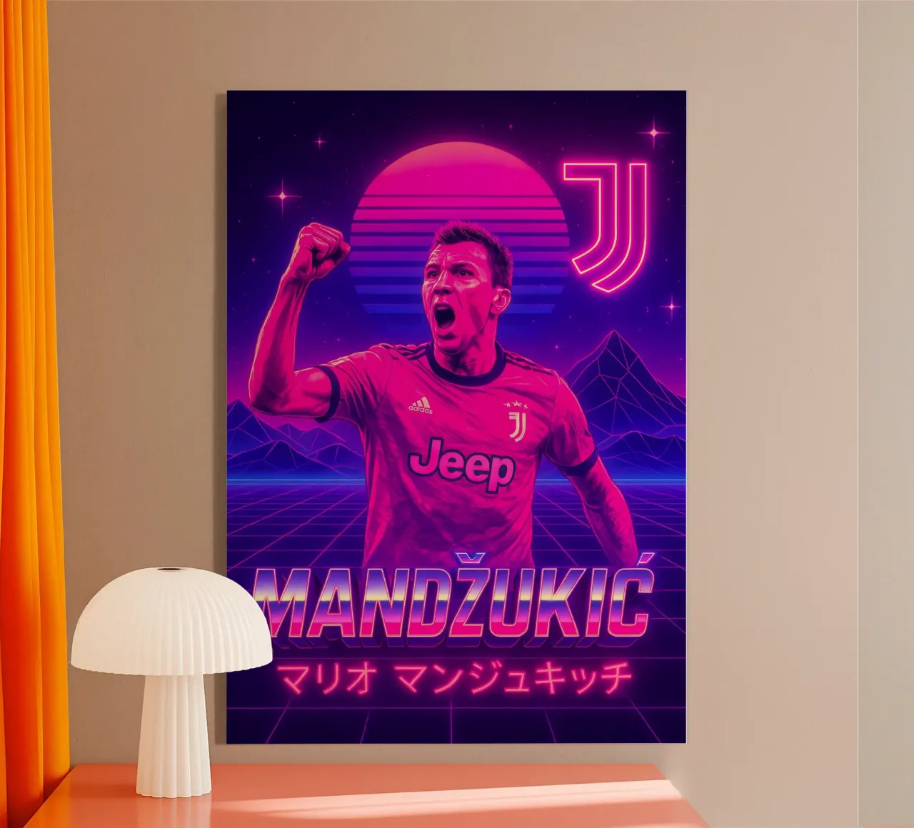 Mario Mandzukic plexiglass da Cyberpunk Canvas