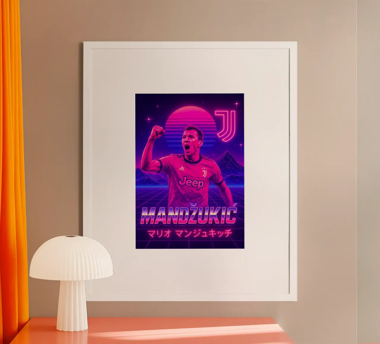Mario Mandzukic poster da Cyberpunk Canvas