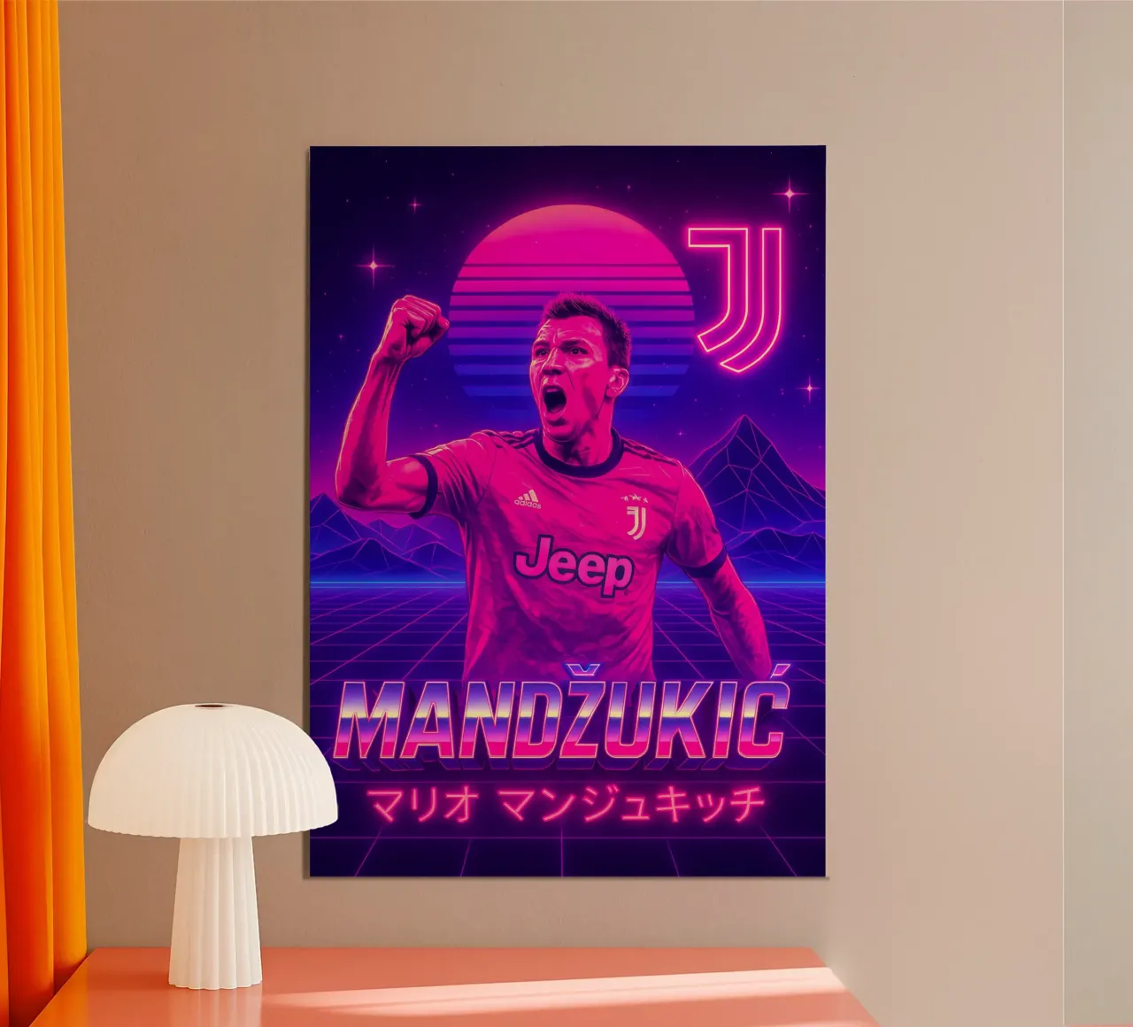 Mario Mandzukic poster da Cyberpunk Canvas
