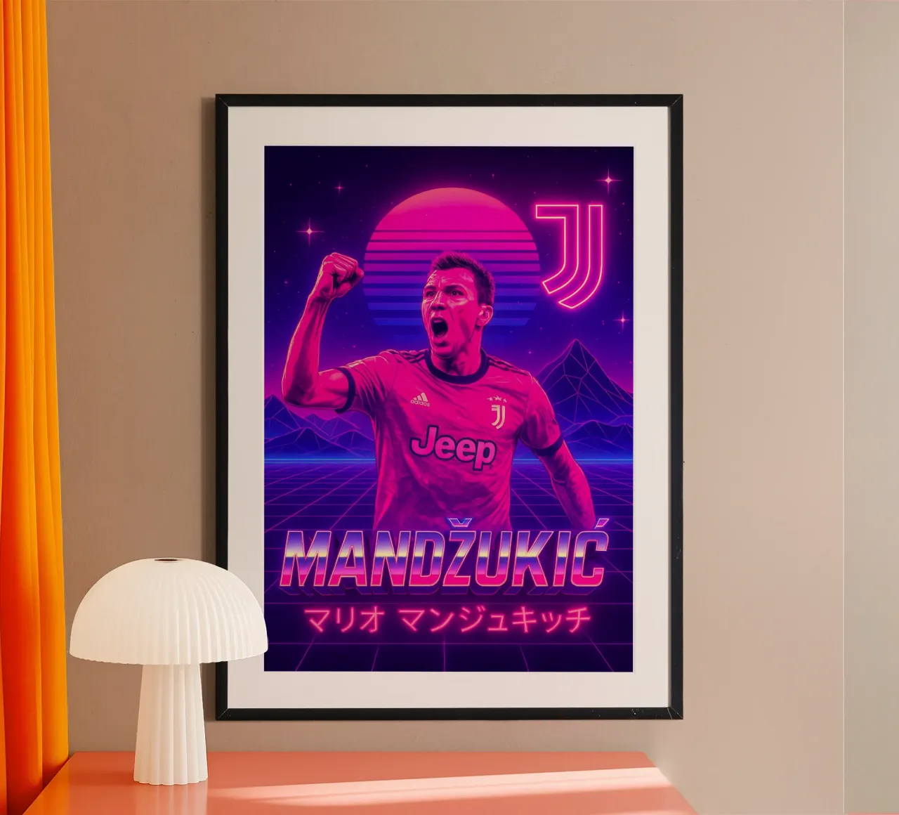 Mario Mandzukic poster da Cyberpunk Canvas