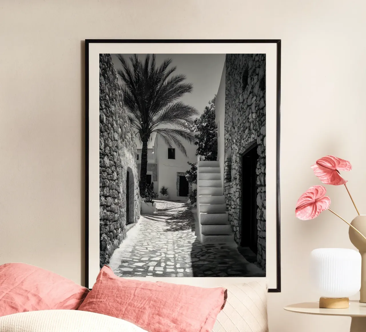 Ibiza Alley poster con telaio in plastica da Mononoir