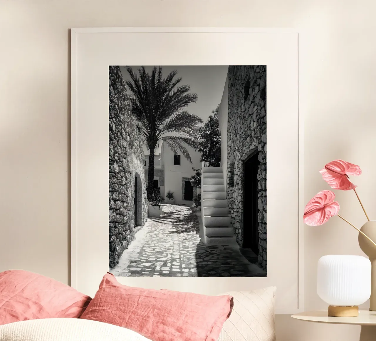 Ibiza Alley poster con telaio in plastica da Mononoir