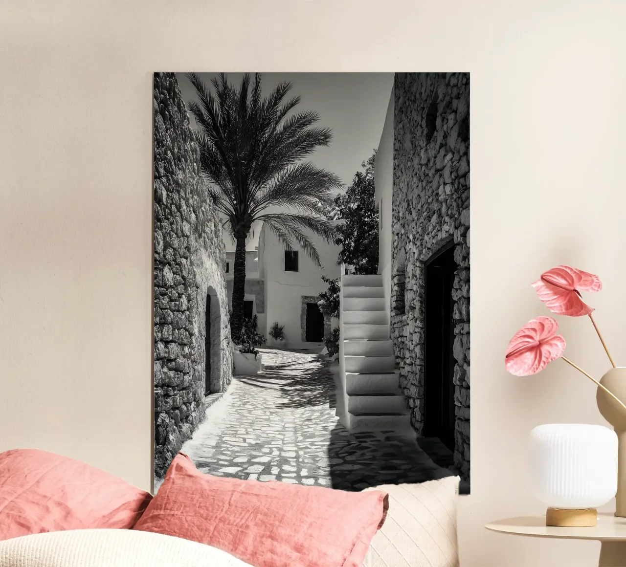 Ibiza Alley poster con telaio in plastica da Mononoir