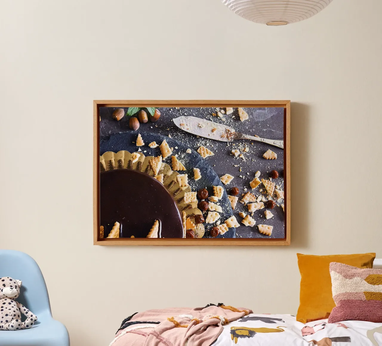 Biscuits & Chocolate Cake II – Fine Art Print canvas with Floater frame by jay