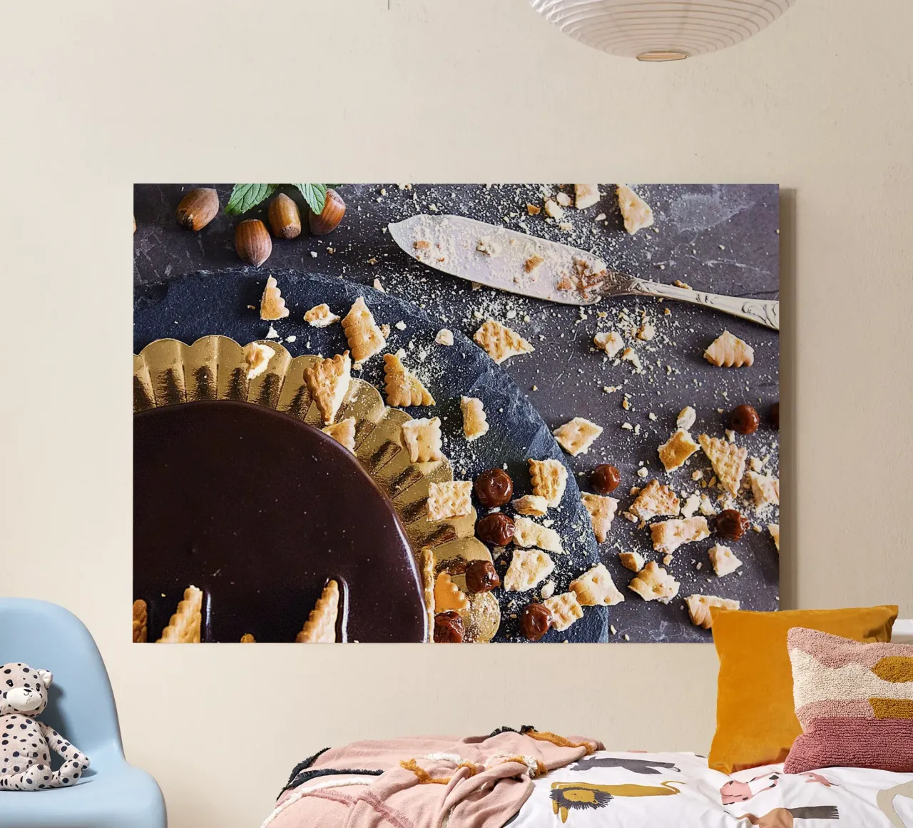 Biscuits & Chocolate Cake II – Fine Art Print canvas with Floater frame by jay