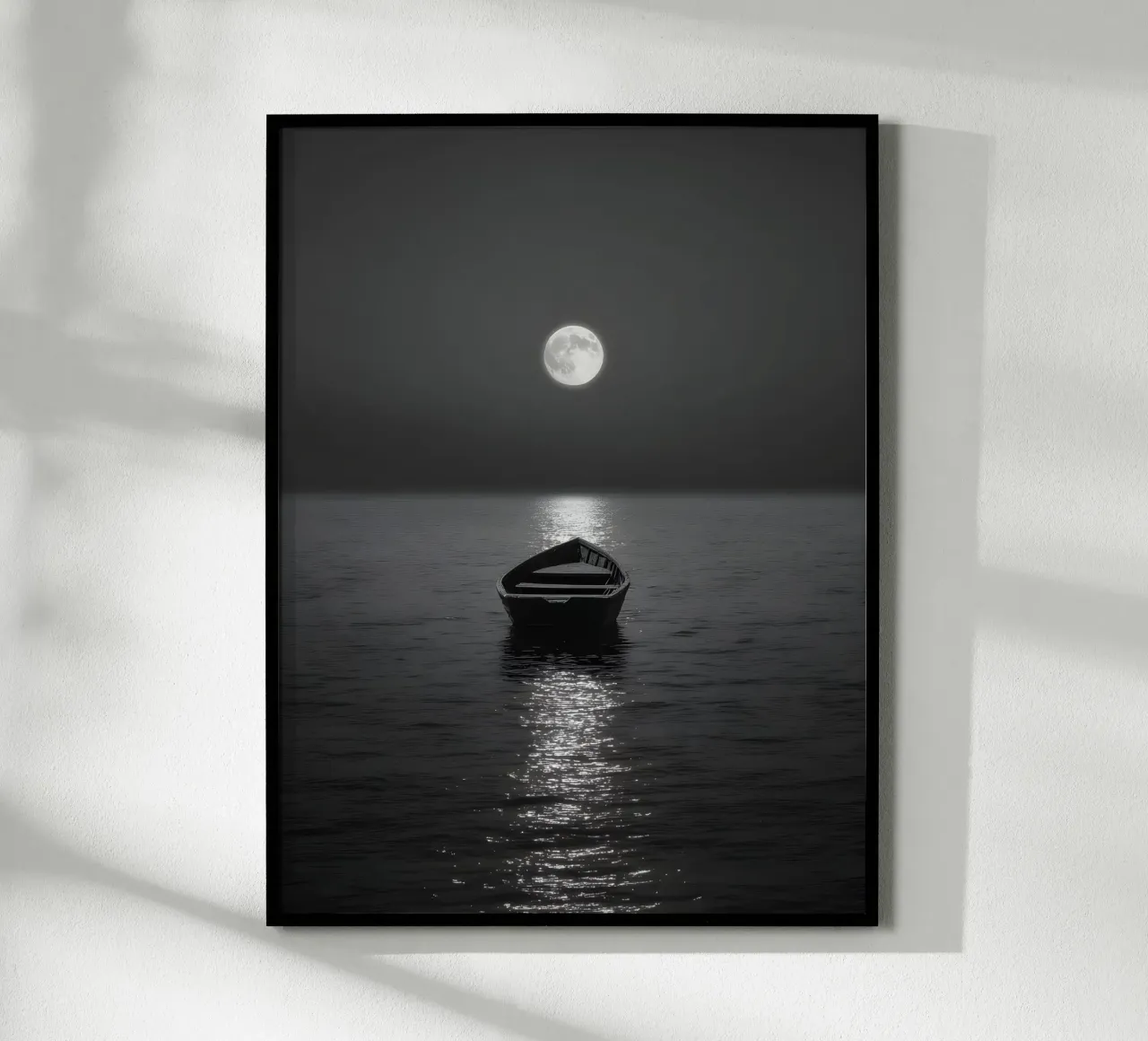 Moonlit Silence poster con telaio in legno da Mononoir