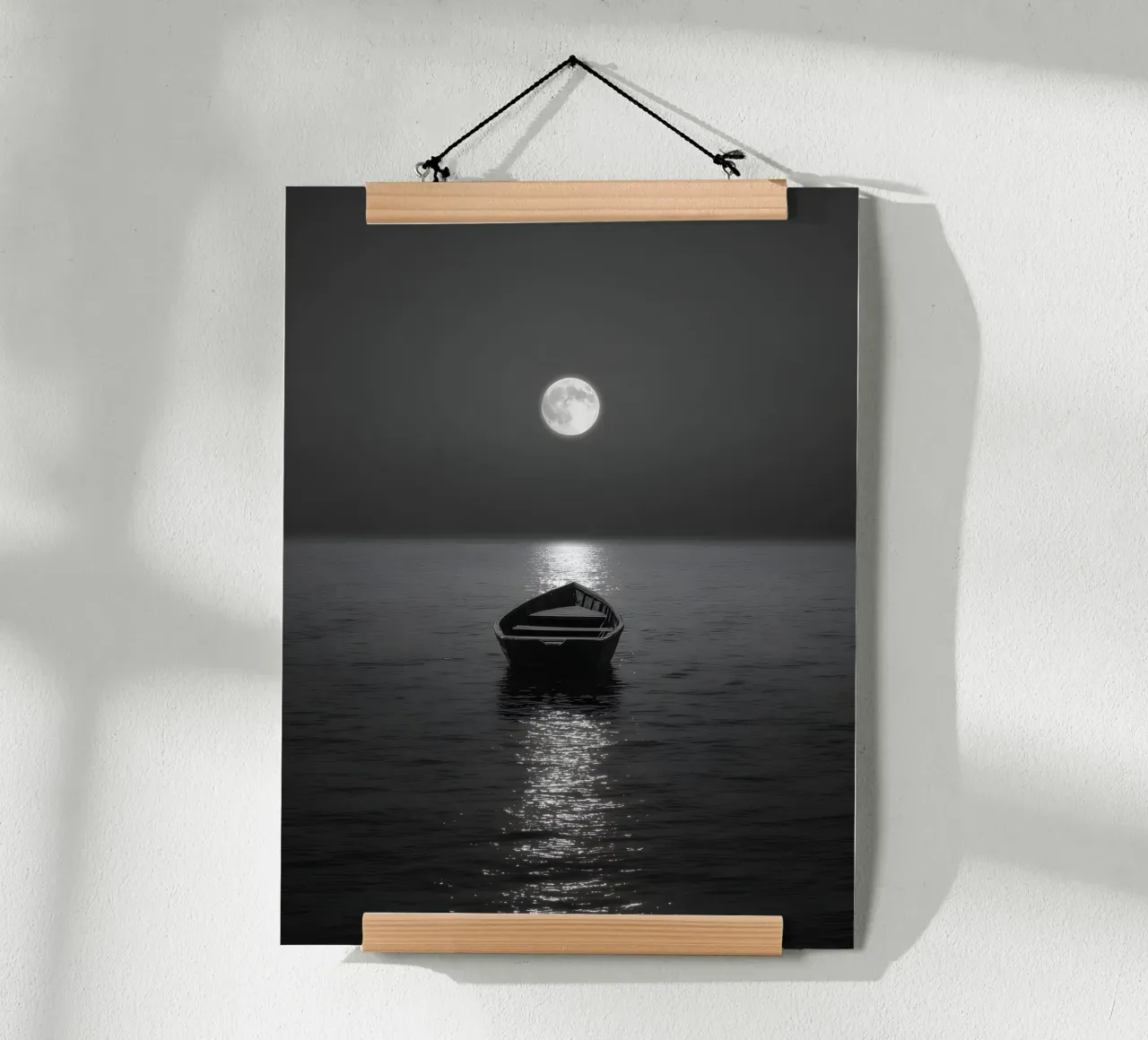 Moonlit Silence poster con telaio in legno da Mononoir