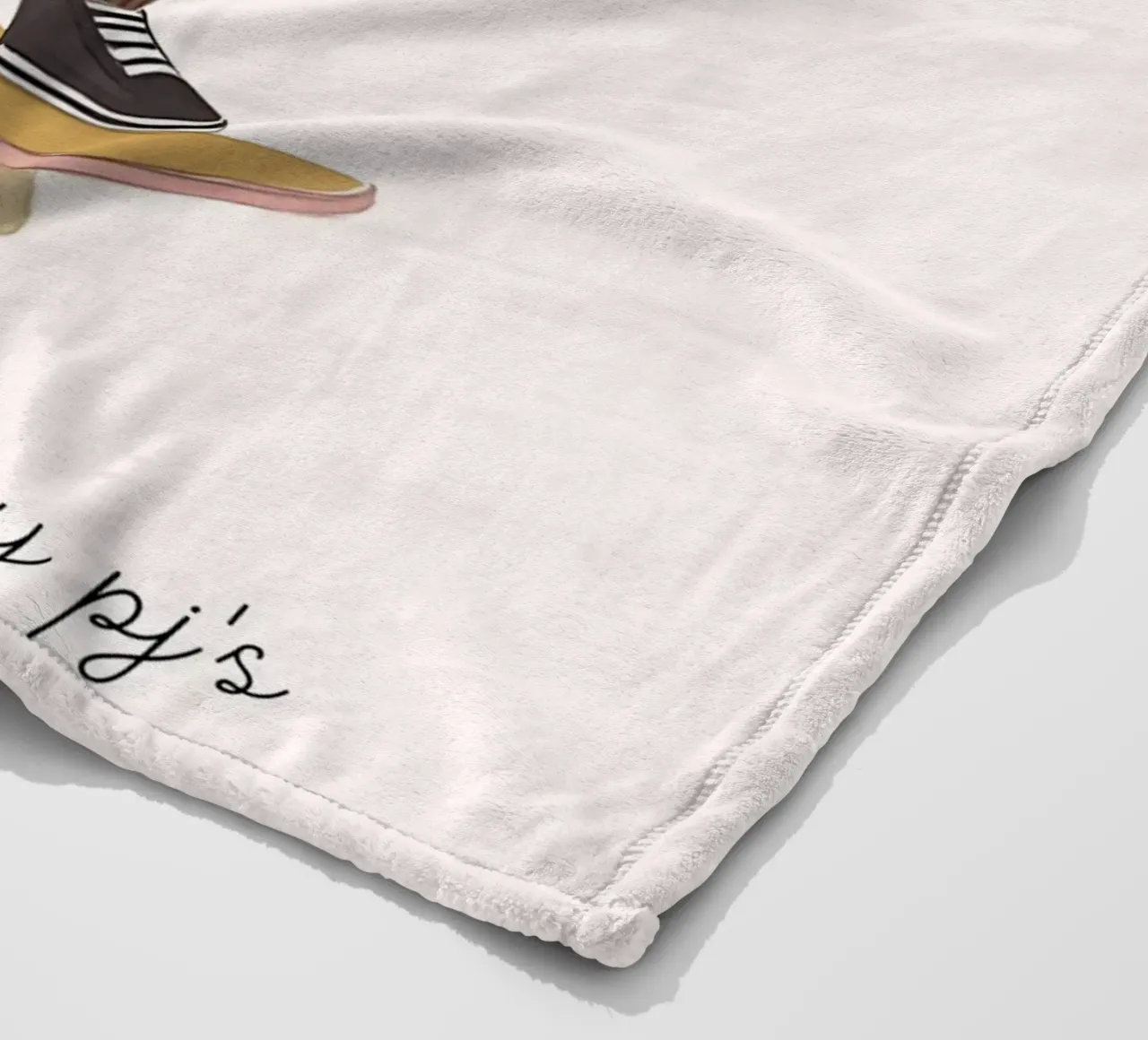 Bear Skater in Pajamas Art Print, "Run Faster" Quote Fleecedecke von vintagepod