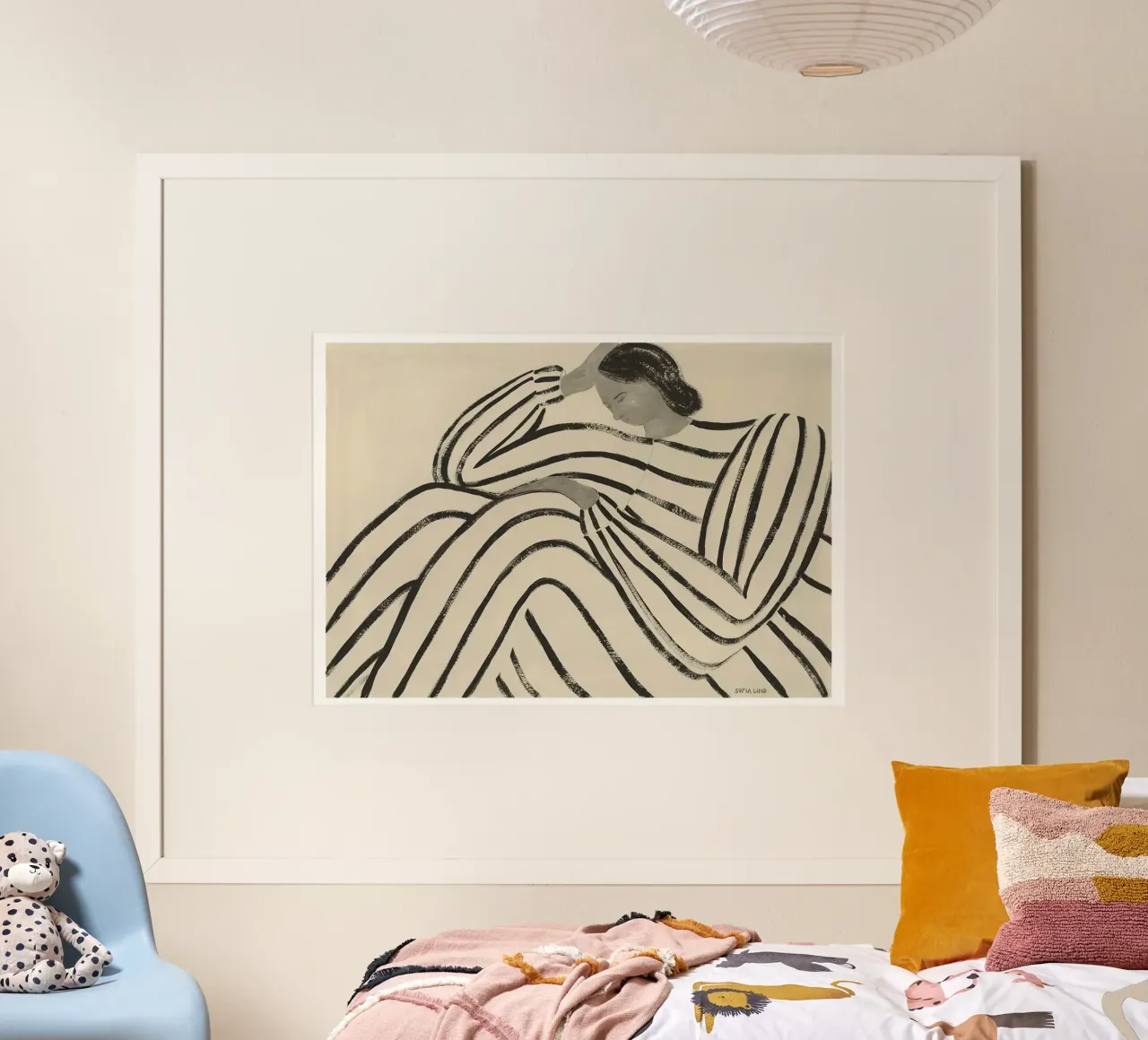 Ancora in attesa poster con telaio in legno da Serrano Shop