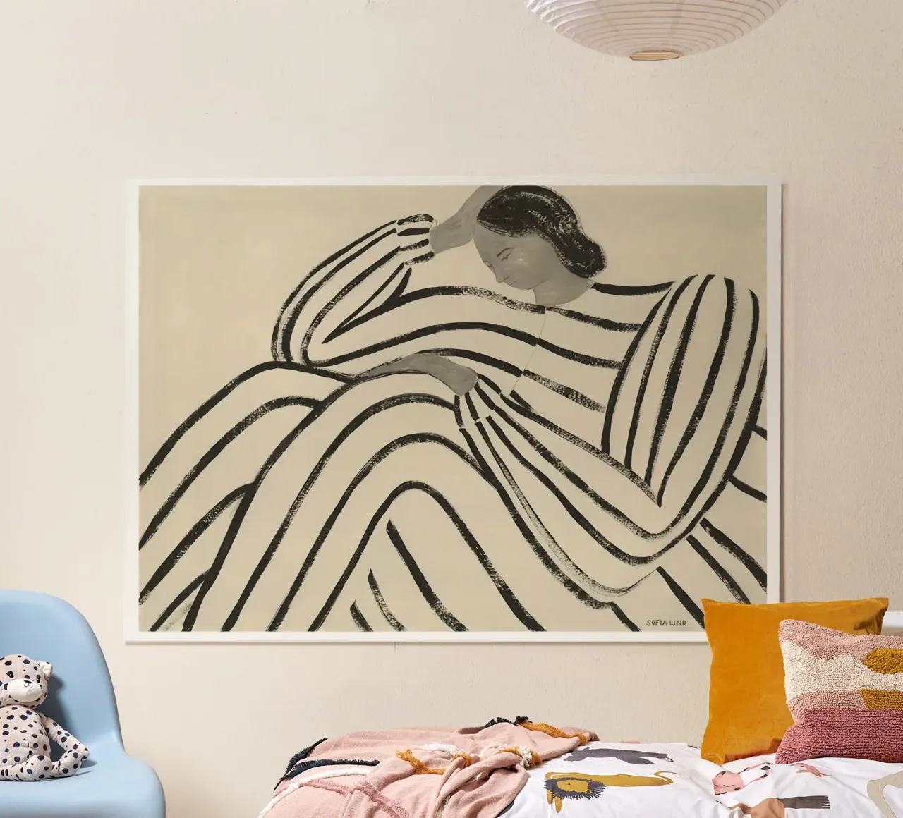 Ancora in attesa poster con telaio in legno da Serrano Shop