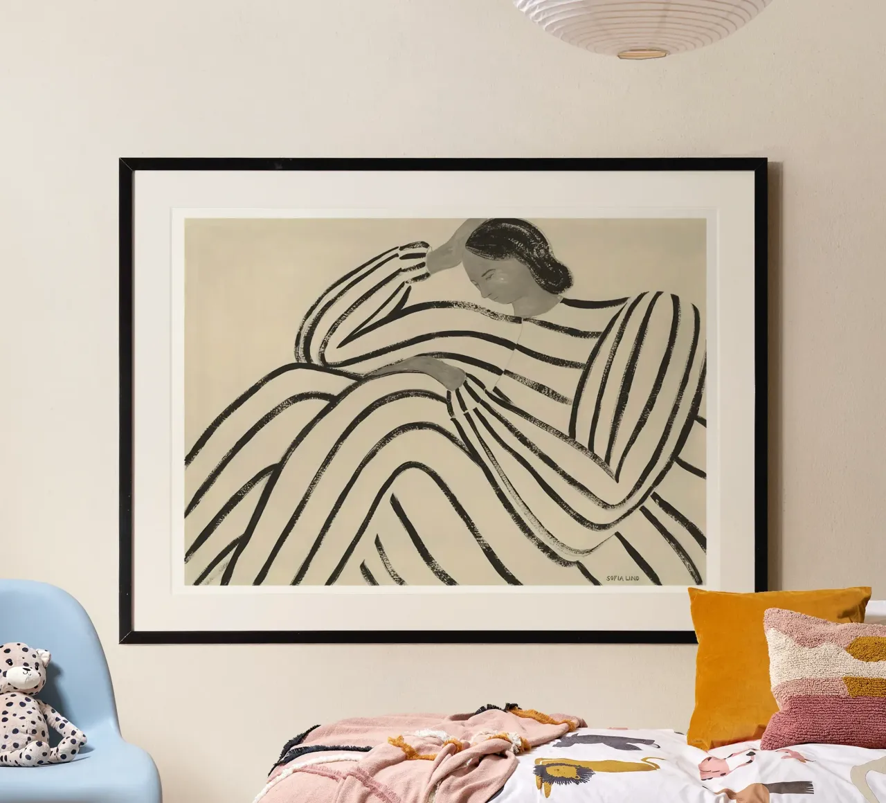 Ancora in attesa poster con telaio in legno da Serrano Shop