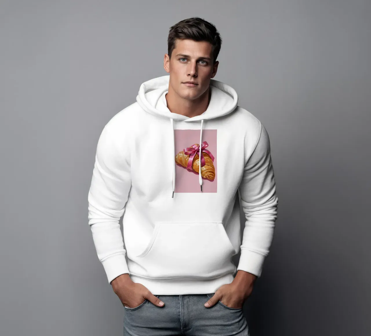 Croissant with Ribbon felpa con cappuccio da Attaboy Dsgn