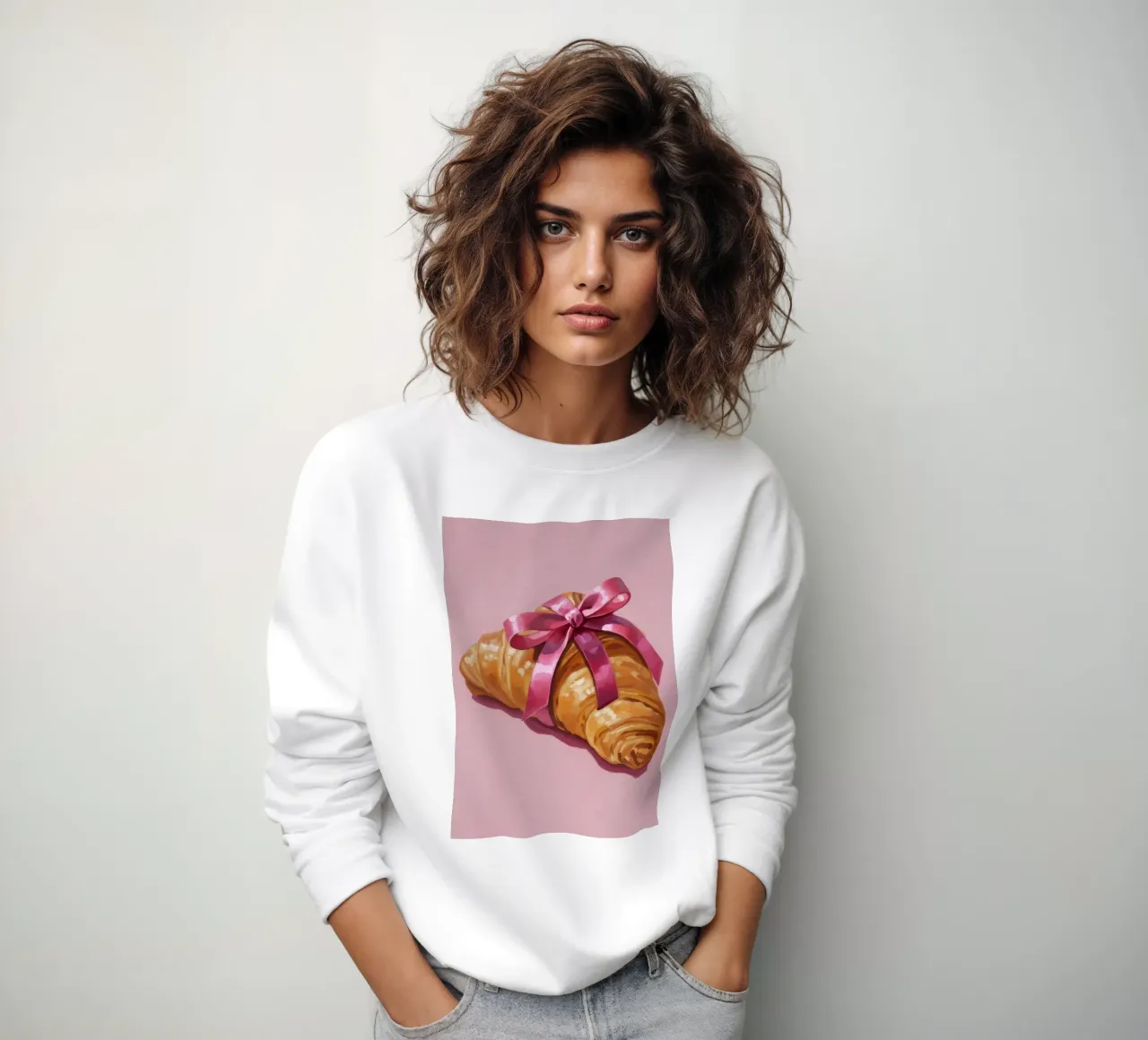 Croissant with Ribbon felpa da Attaboy Dsgn