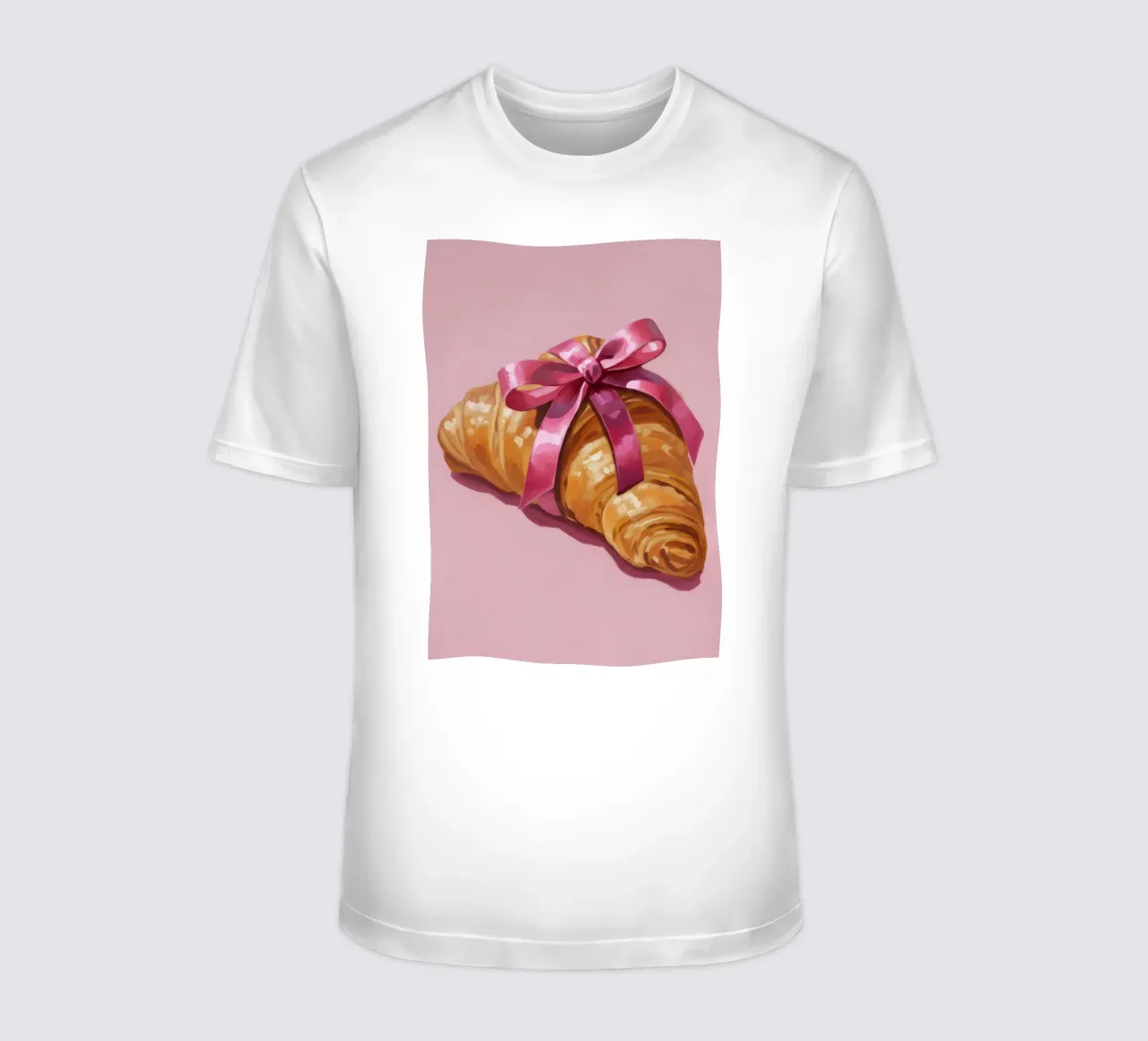 Croissant with Ribbon t-shirt da Attaboy Dsgn