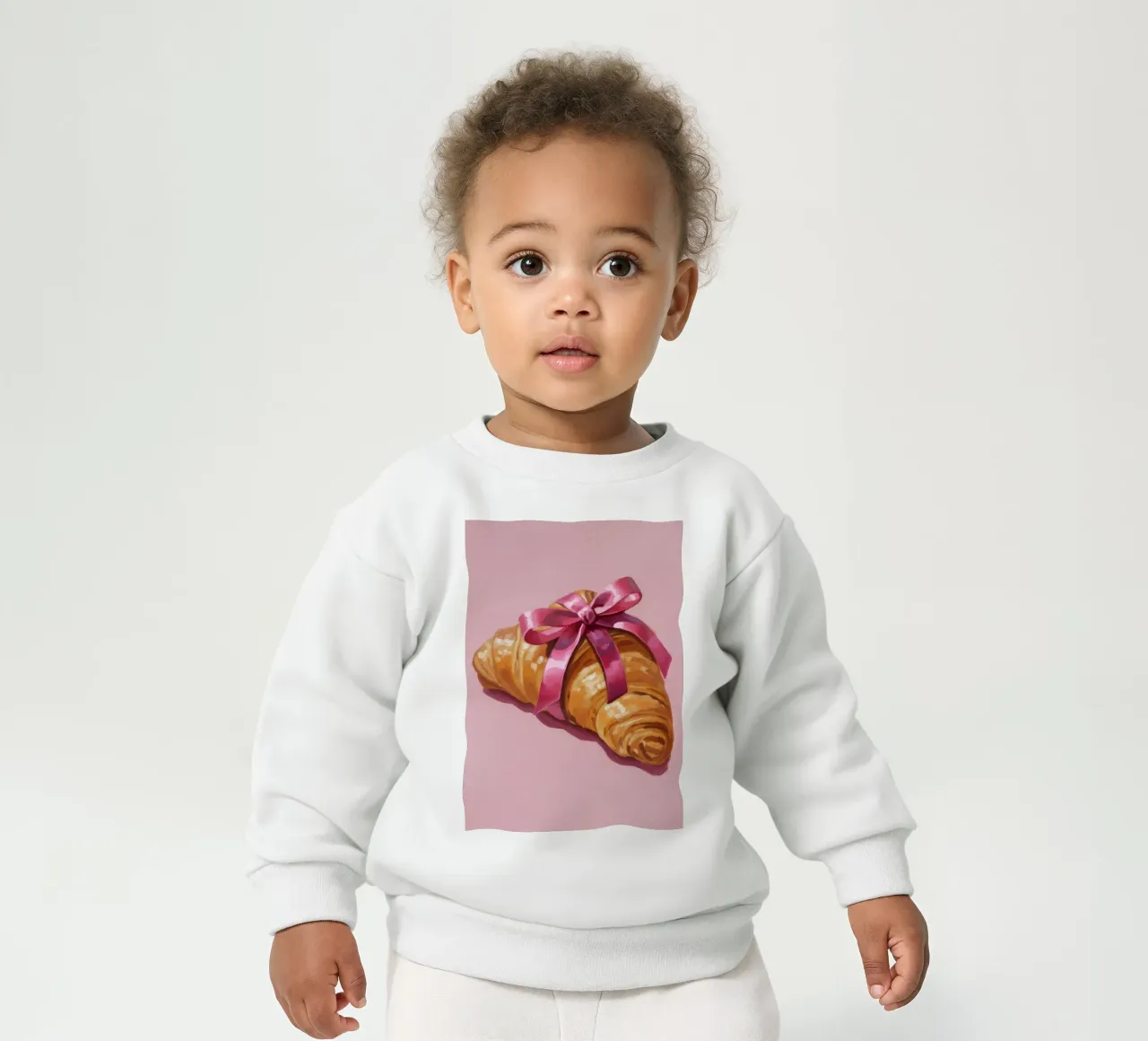 Croissant with Ribbon felpa neonato da Attaboy Dsgn
