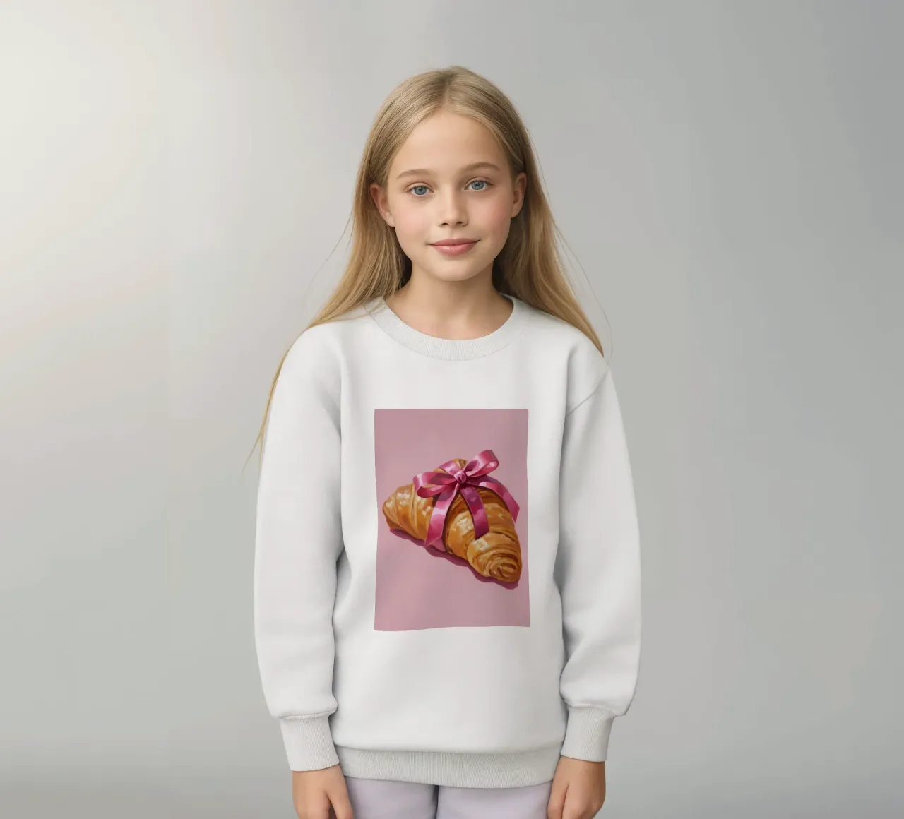 Croissant with Ribbon felpa bambino da Attaboy Dsgn